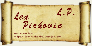 Lea Pirković vizit kartica